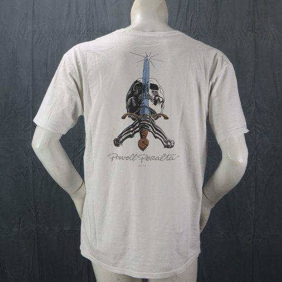 Powell Peralta Shirt - Skull and Sword Graphic - Men's Large - Picture 8 of 10